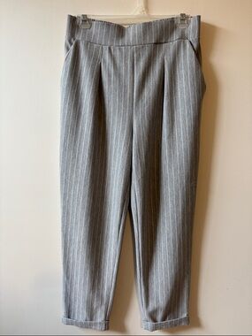 Stradivarius Gray Pinstripe Lounge Pants